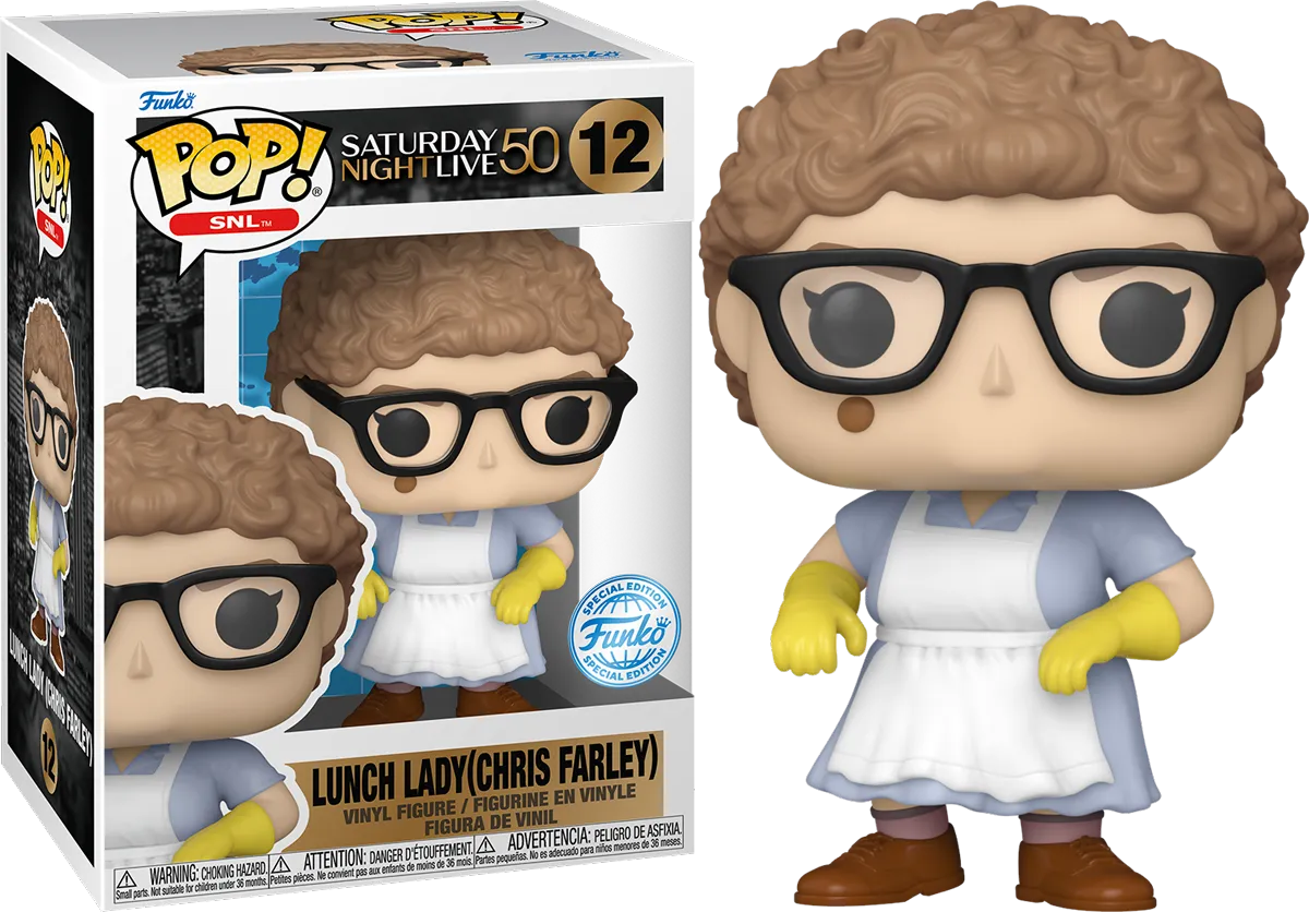 FUN81701 Saturday Night Live: 50th Anniversary - Lunch Lady (Chris Farley) US Exclusive Pop! Vinyl [RS] - Funko - Titan Pop Culture