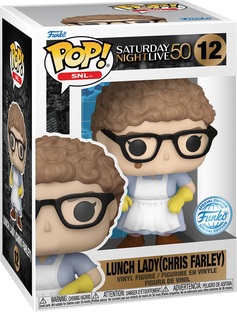 FUN81701 Saturday Night Live: 50th Anniversary - Lunch Lady (Chris Farley) US Exclusive Pop! Vinyl [RS] - Funko - Titan Pop Culture