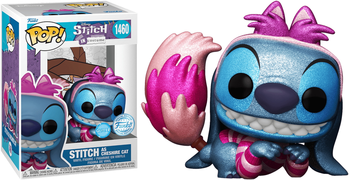 FUN81704 Disney - Stitch in Cheshire Cat Costume US Exclusive Glitter Pop! Vinyl [RS] - Funko TBA - Titan Pop Culture