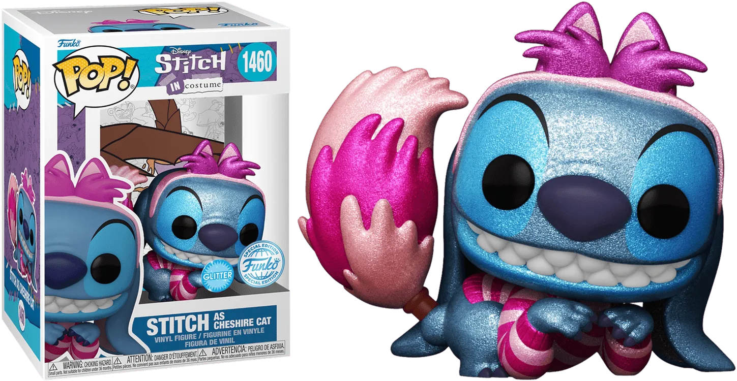 FUN81704 Disney - Stitch in Cheshire Cat Costume US Exclusive Glitter Pop! Vinyl [RS] - Funko TBA - Titan Pop Culture