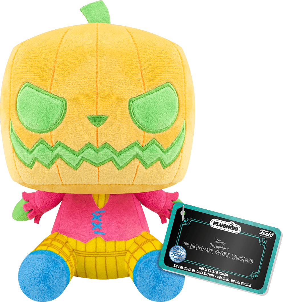 FUN81706 The Nightmare Before Christmas - Pumpkin King US Exclusive Black Light 7" Pop! Plush [RS] - Funko - Titan Pop Culture