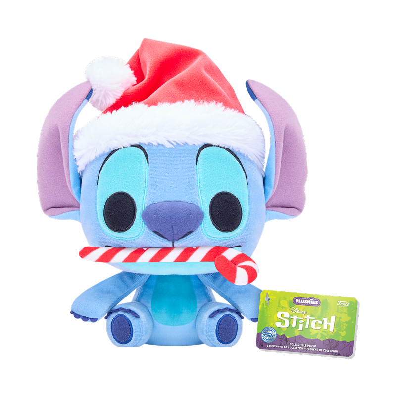 FUN81738 Lilo & Stitch - Stitch with Candy Cane US Exclusive 7" Pop! Plush RS - Funko - Titan Pop Culture