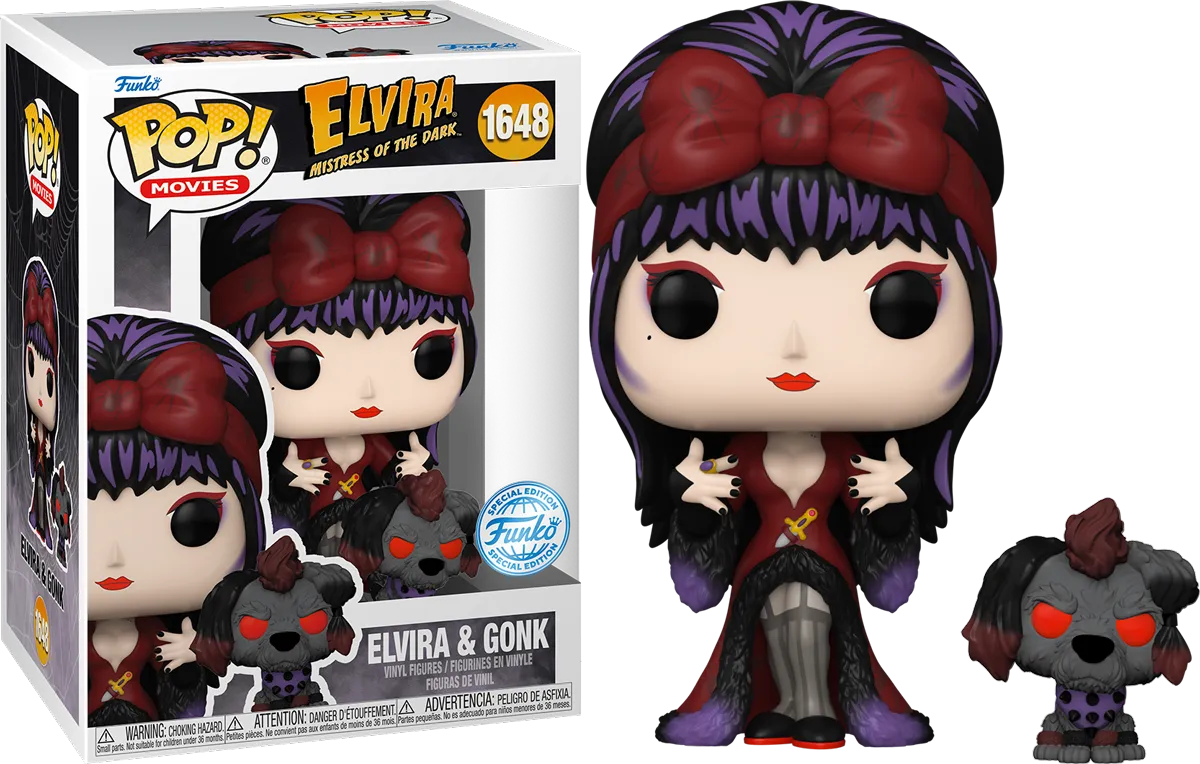 FUN81808 Elvira - Elvira & Gonk (Moonlight) US Exclusive Pop! Vinyl [RS] - Funko - Titan Pop Culture