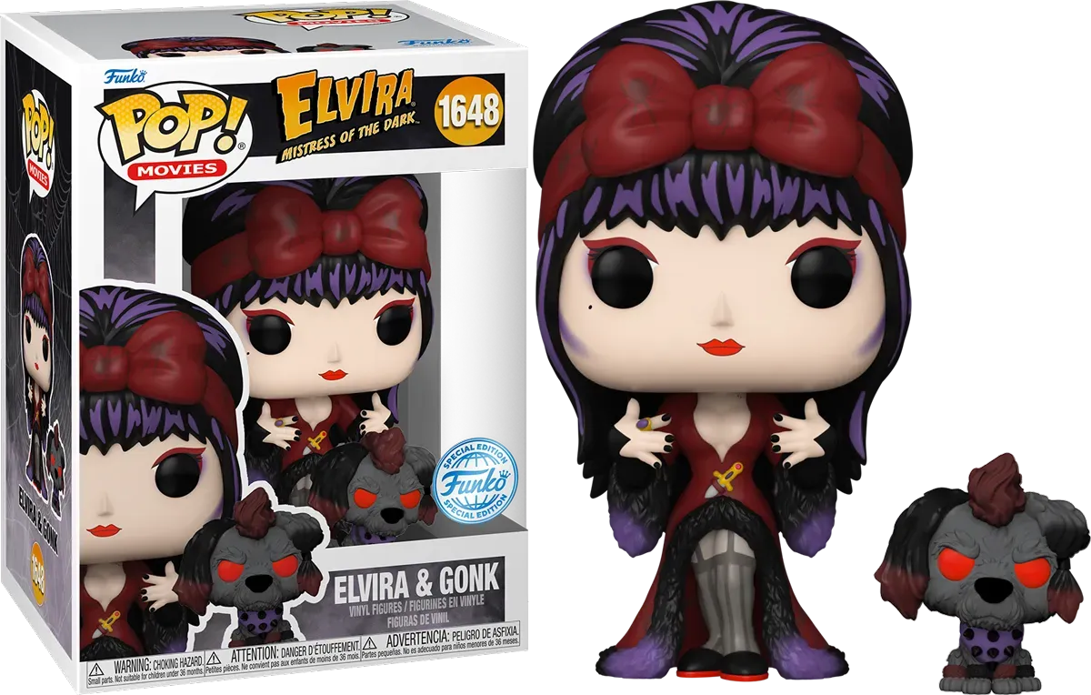 FUN81808 Elvira - Elvira & Gonk (Moonlight) US Exclusive Pop! Vinyl [RS] - Funko - Titan Pop Culture