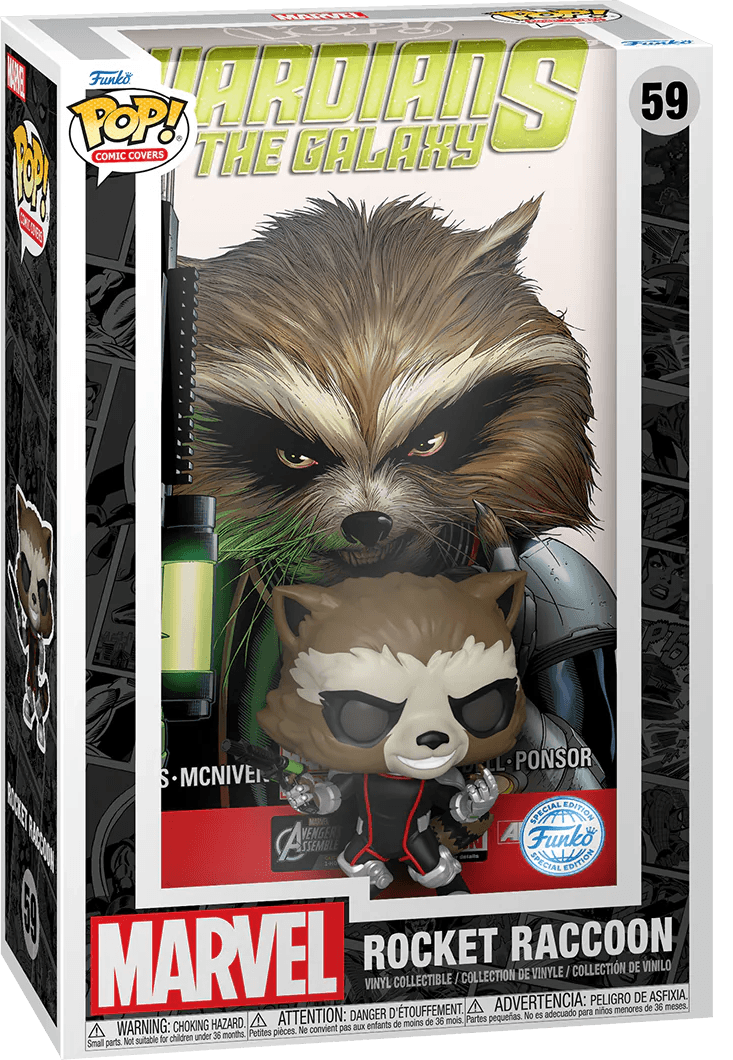 FUN81839 Guardians of the Galaxy - Rocket Raccoon US Exclusive Pop! Comic Cover [RS] - Funko - Titan Pop Culture