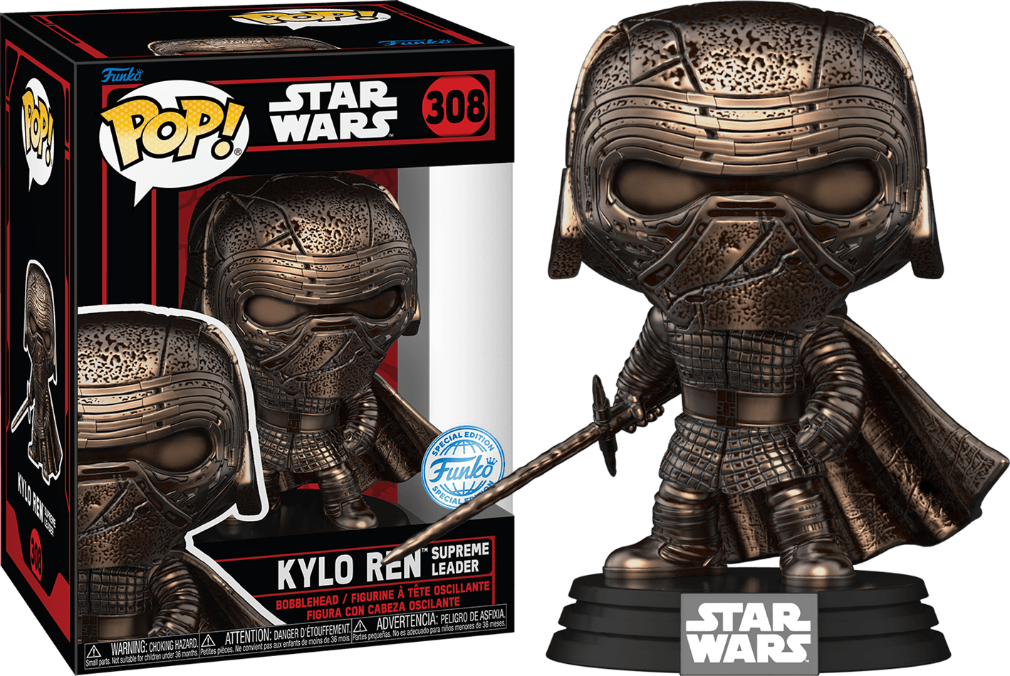 FUN81842 Star Wars: Darkside - Kylo Ren US Exclusive Metallic Pop! Vinyl [RS] - Funko - Titan Pop Culture