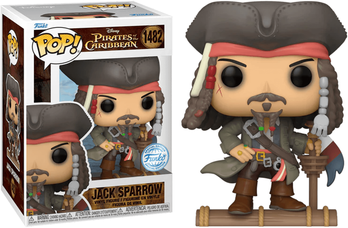 FUN81940 Pirates of the Caribbean - Jack Sparrow US Exclusive Pop! Vinyl [RS] - Funko - Titan Pop Culture