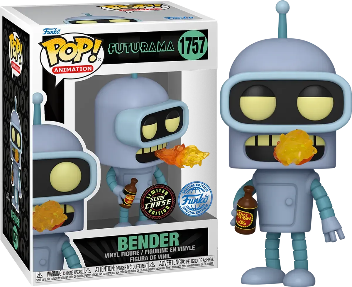 FUN81941BUNDLE Futurama - Bender with Fire Breath US Exclusive Pop! Vinyl Chase Bundle / Case [RS] - Funko - Titan Pop Culture