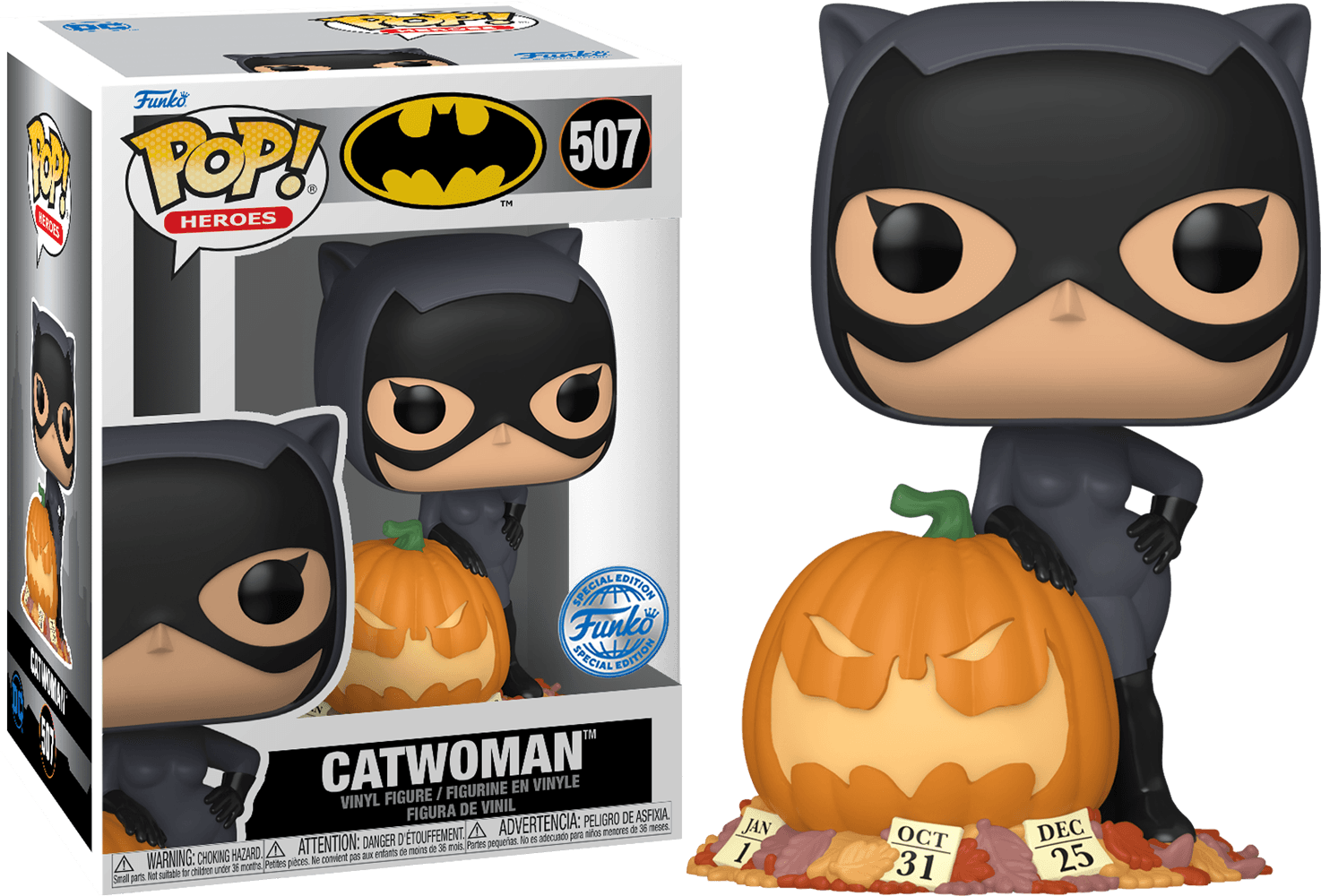 FUN81956 DC Comics - Catwoman with Pumpkin US Exclusive Pop! Vinyl [RS] - Funko - Titan Pop Culture