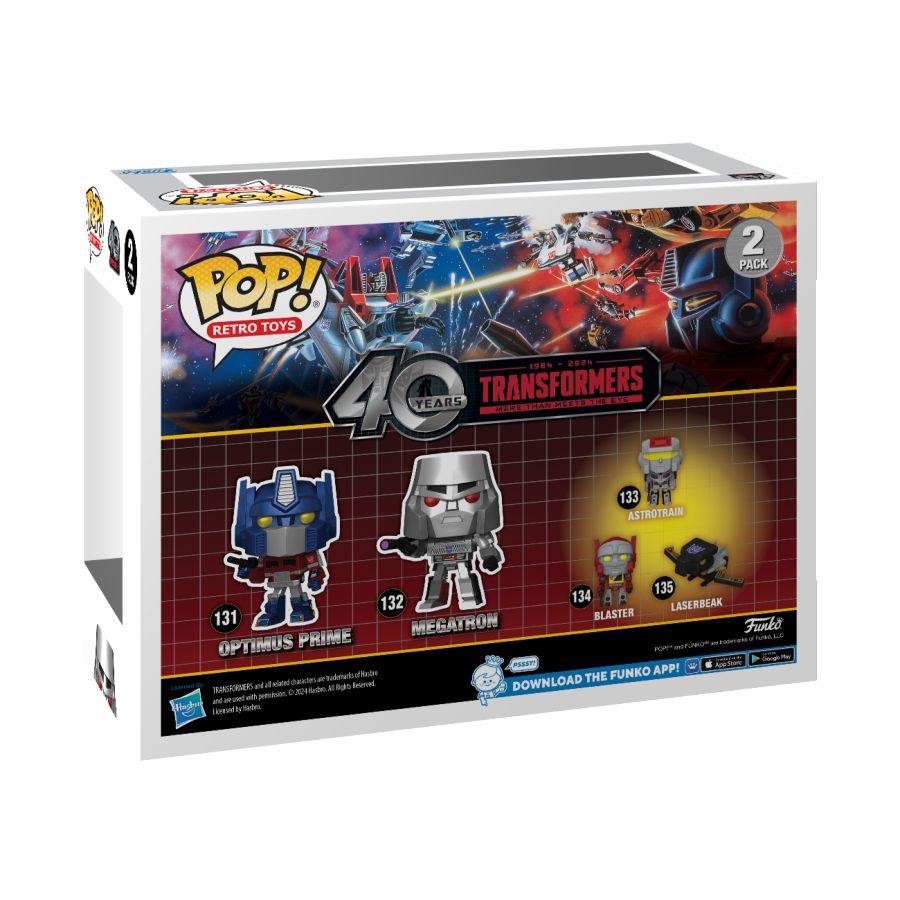 FUN81967 Transformers: G1 - Optimus Prime & Megatron US Exclusive Metallic Pop! Vinyl 2 -Pack [RS] - Funko - Titan Pop Culture