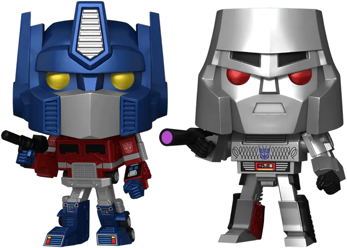 FUN81967 Transformers: G1 - Optimus Prime & Megatron US Exclusive Metallic Pop! Vinyl 2 -Pack [RS] - Funko - Titan Pop Culture