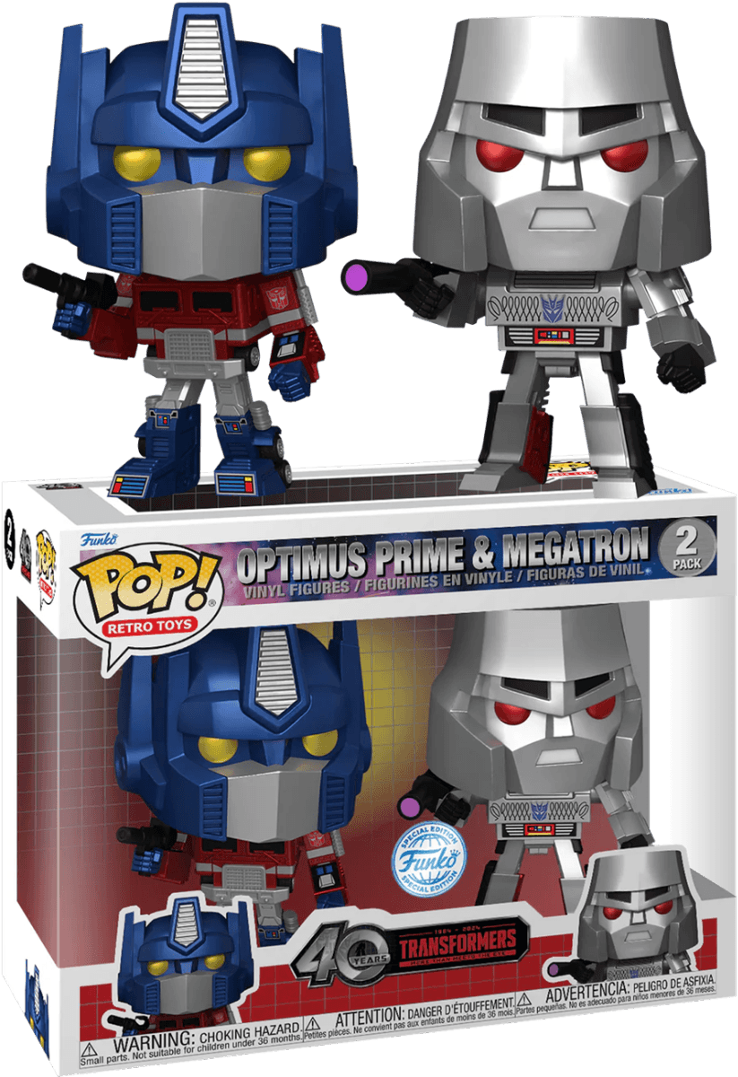 Transformers: G1 - Optimus Prime & Megatron US Exclusive Metallic Pop! Vinyl 2 -Pack [RS]