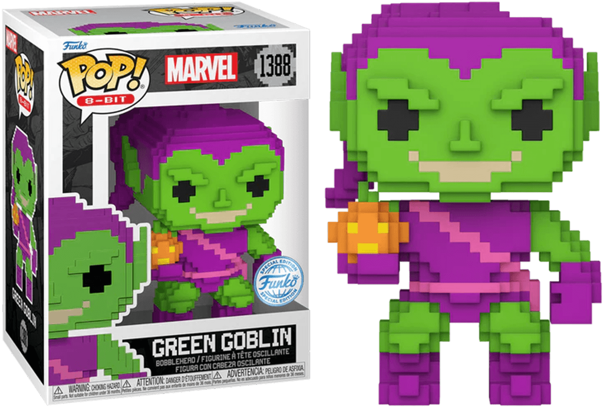 FUN82109 Spider-Man - Green Goblin 8-Bit US Exclusive Pop! Vinyl [RS] - Funko - Titan Pop Culture