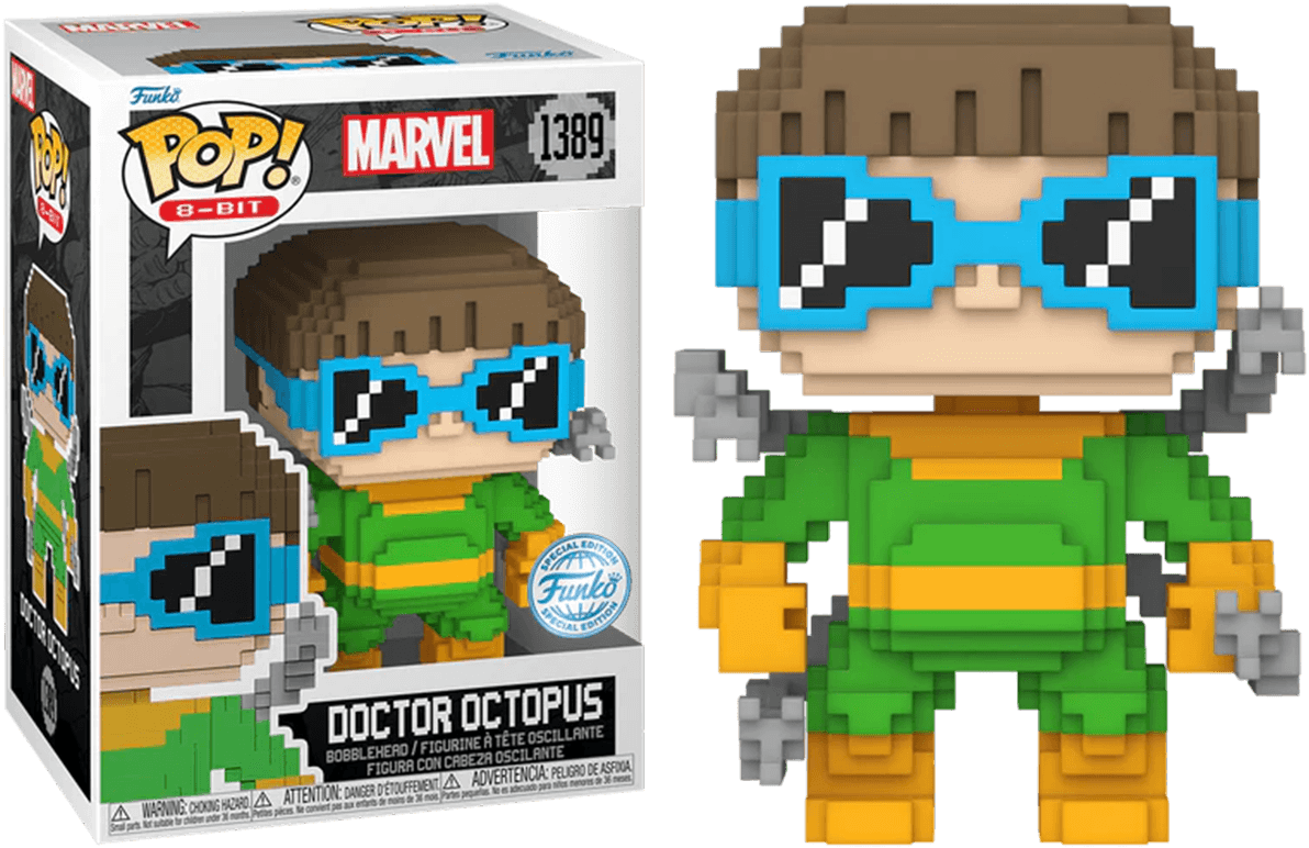 FUN82110 Spider-Man - Doctor Octopus 8-Bit US Exclusive Pop! Vinyl [RS] - Funko - Titan Pop Culture