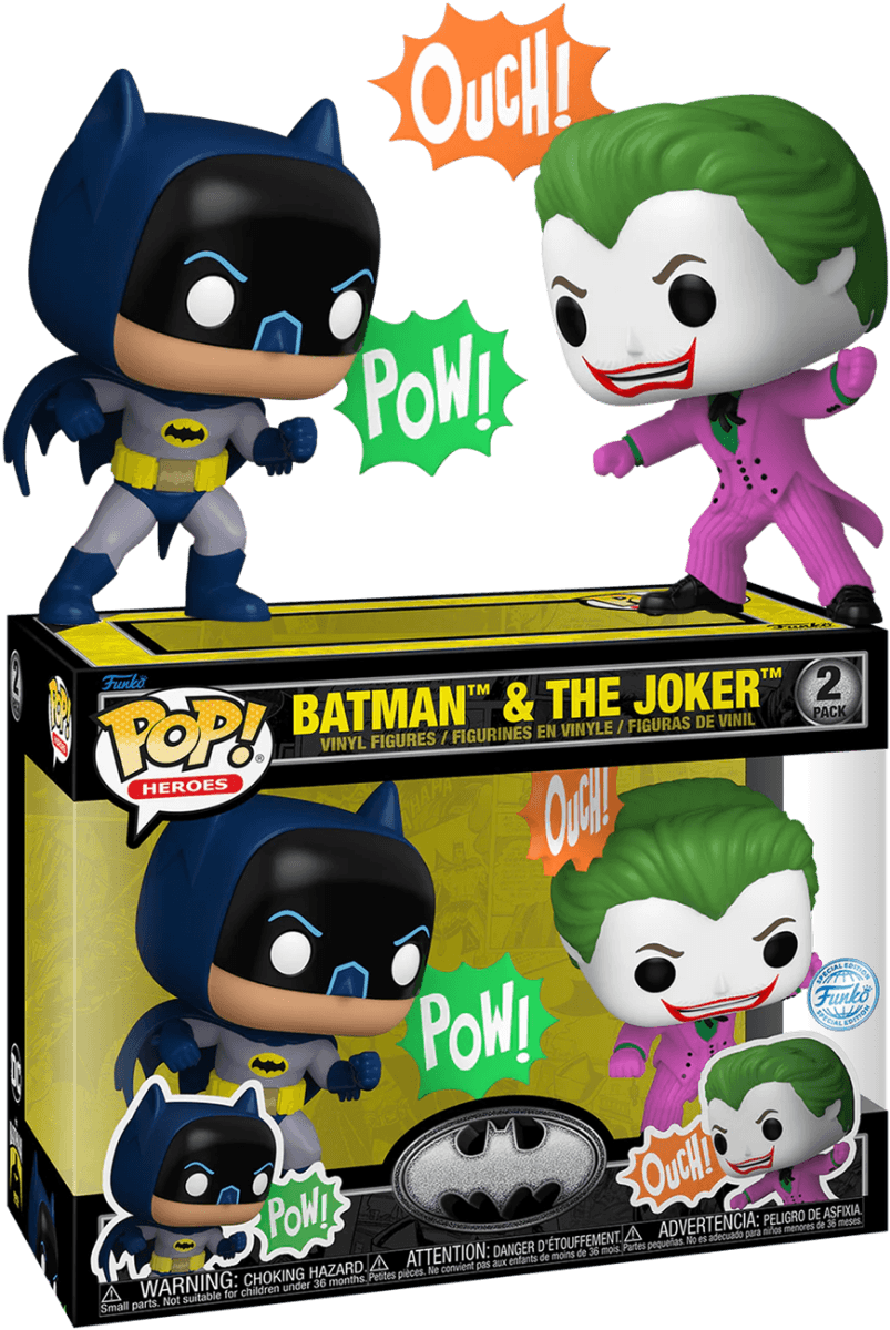 FUN82125 Batman: 85th Anniversary - Batman & Joker (1966) US Exclusive Pop! Vinyl 2-Pack [RS] - Funko - Titan Pop Culture