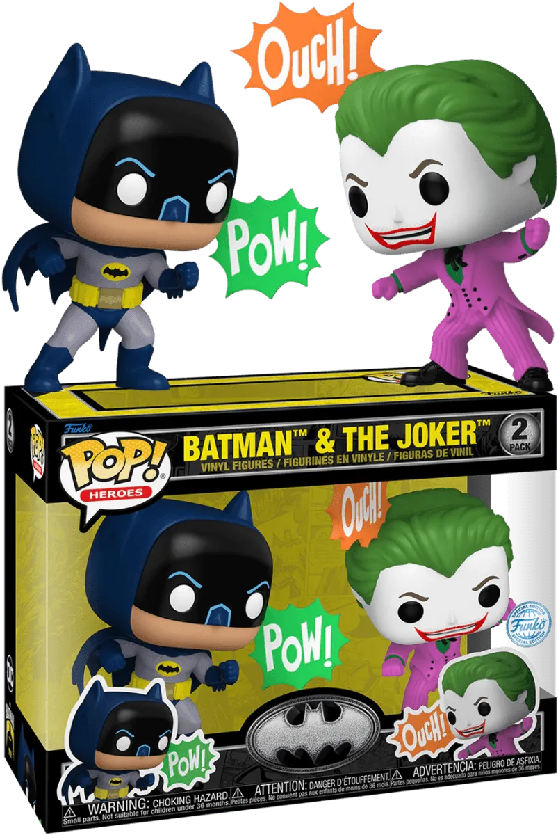 FUN82125 Batman: 85th Anniversary - Batman & Joker (1966) US Exclusive Pop! Vinyl 2-Pack [RS] - Funko - Titan Pop Culture