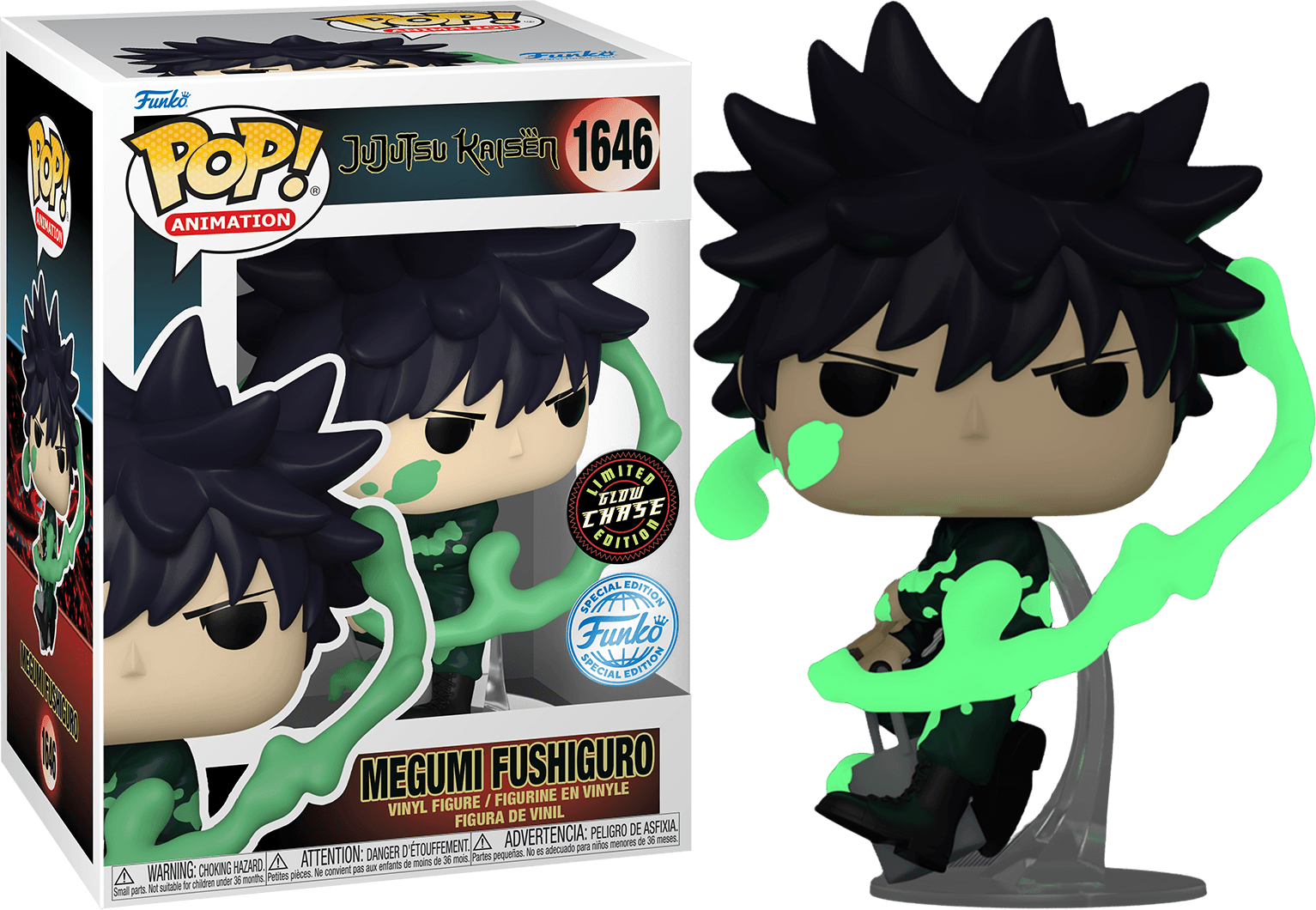 FUN82142BUNDLE Jujutsu Kaisen - Megumi Fushiguro (Painting) US Exclusive Pop! Vinyl - Chase Bundle / Case [RS] - Funko - Titan Pop Culture