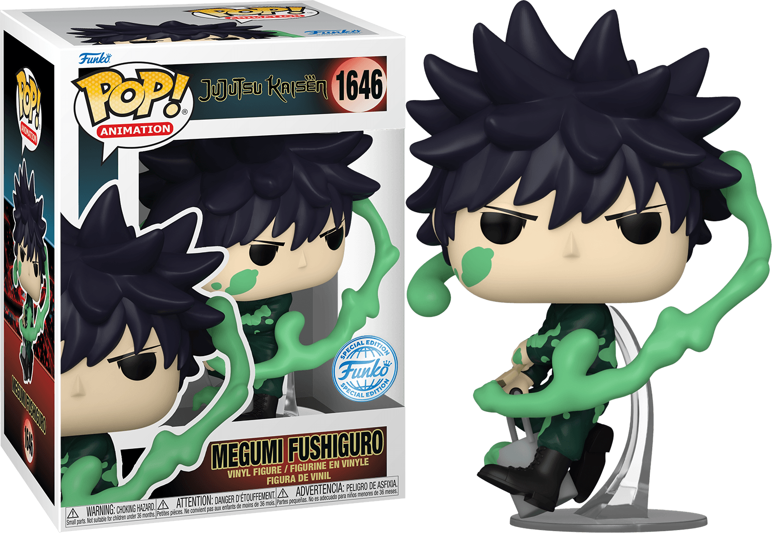 FUN82142BUNDLE Jujutsu Kaisen - Megumi Fushiguro (Painting) US Exclusive Pop! Vinyl - Chase Bundle / Case [RS] - Funko - Titan Pop Culture