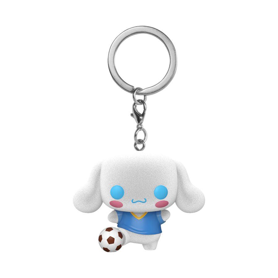 FUN82145 Sanrio - Cinnamoroll (with Soccer Ball) US Exclusive Flocked Pop! Keychain [RS] - Funko TBA - Titan Pop Culture