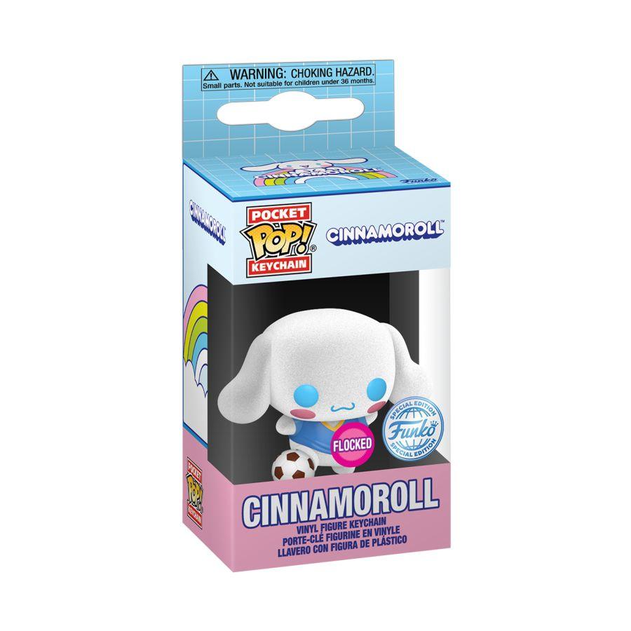 FUN82145 Sanrio - Cinnamoroll (with Soccer Ball) US Exclusive Flocked Pop! Keychain [RS] - Funko TBA - Titan Pop Culture