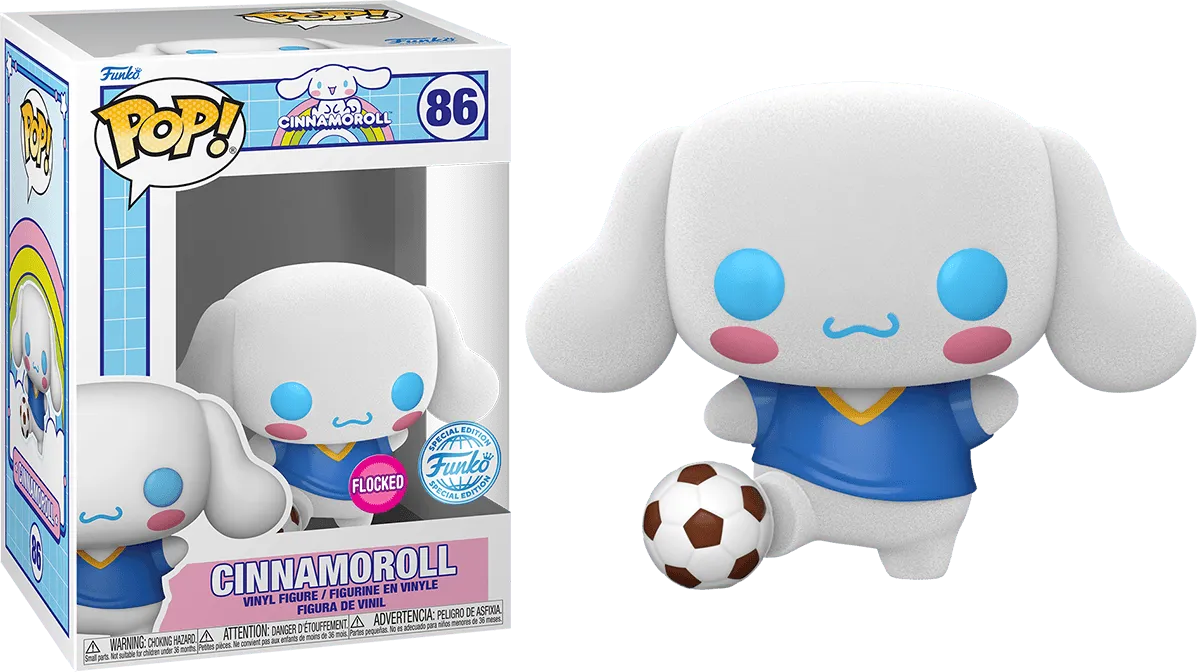 FUN82146 Sanrio - Cinnamoroll (with Soccer Ball) US Exclusive Flocked Pop! Vinyl [RS] - Funko - Titan Pop Culture