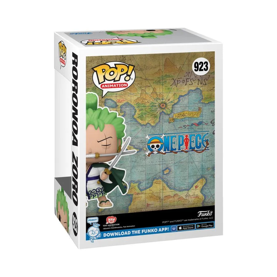 FUN82164 One Piece - Roronoa Zoro US Exclusive Glow Pop! Vinyl [RS] - Funko - Titan Pop Culture