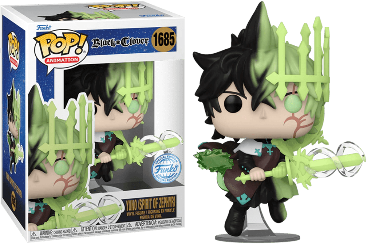 FUN82168 Black Clover - Yuno (Spirit of Zephyr) US Exclusive Pop! Vinyl [RS] - Funko - Titan Pop Culture