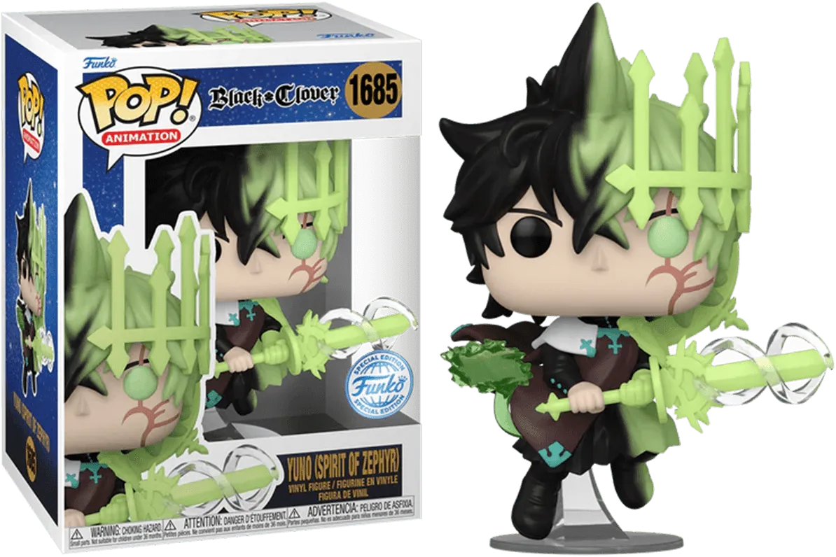 FUN82168 Black Clover - Yuno (Spirit of Zephyr) US Exclusive Pop! Vinyl [RS] - Funko - Titan Pop Culture