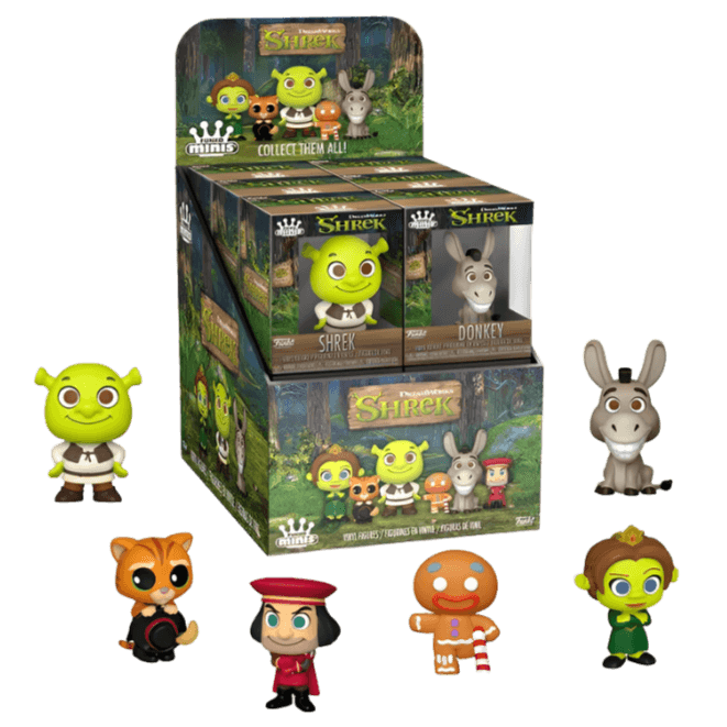 FUN82181 Shrek - Dream Works 30th Anniversary US Exclusive Mini Vinyl Figures (Display of 12) [RS] - Funko - Titan Pop Culture