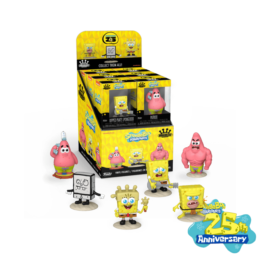 FUN82186 Spongebob: 25th Anniversary - Mini Vinyl Figures (Display of 12) - Funko - Titan Pop Culture