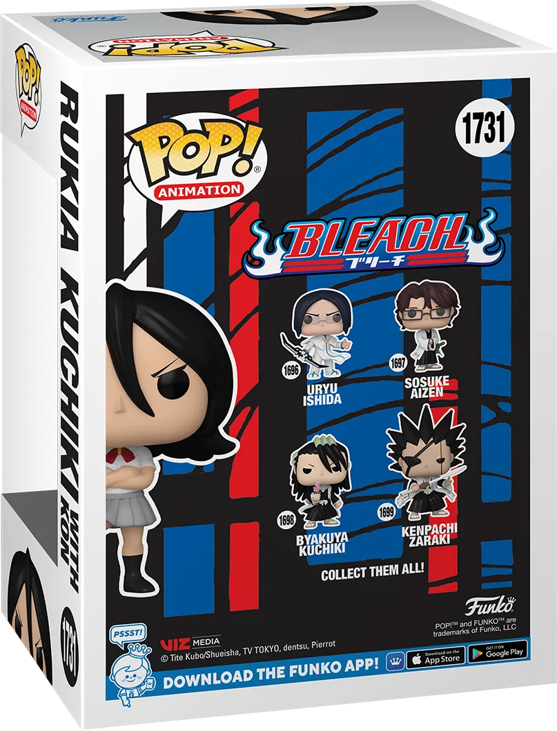 FUN82188 Bleach - Rukia Kuchiki with Kon US Exclusive Pop! Vinyl [RS] - Funko - Titan Pop Culture