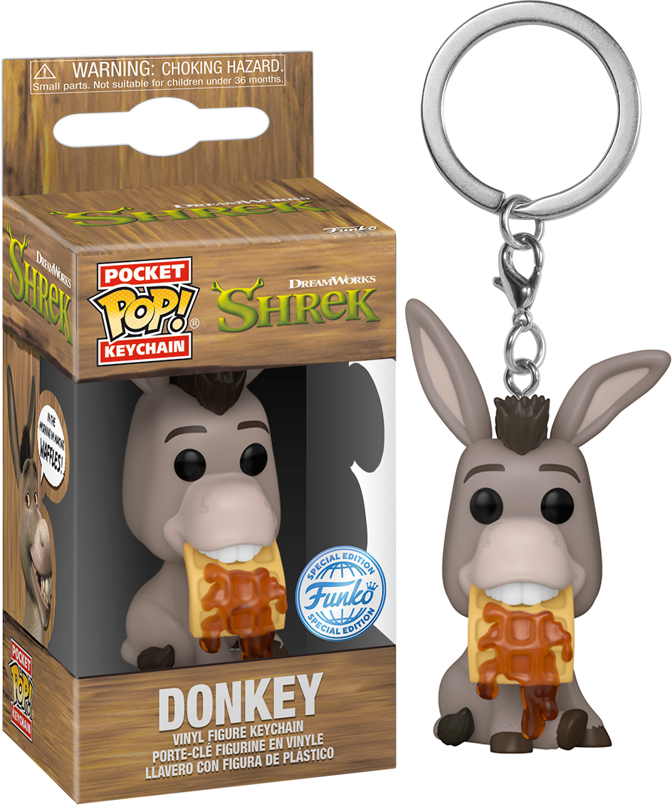 FUN82223 Shrek - Donkey DreamWorks 30th Anniversary US Exclusive Pop! Keychain [RS] - Funko - Titan Pop Culture