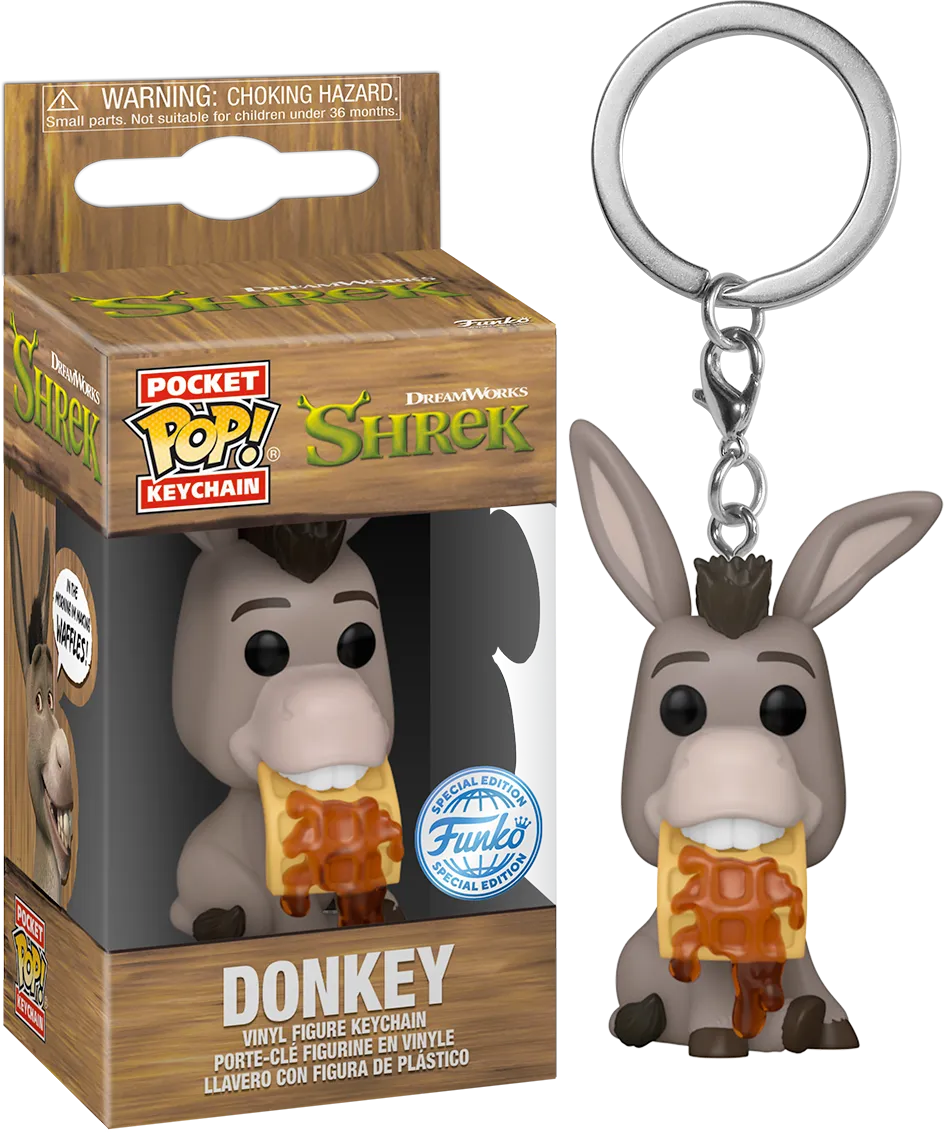 FUN82223 Shrek - Donkey DreamWorks 30th Anniversary US Exclusive Pop! Keychain [RS] - Funko - Titan Pop Culture