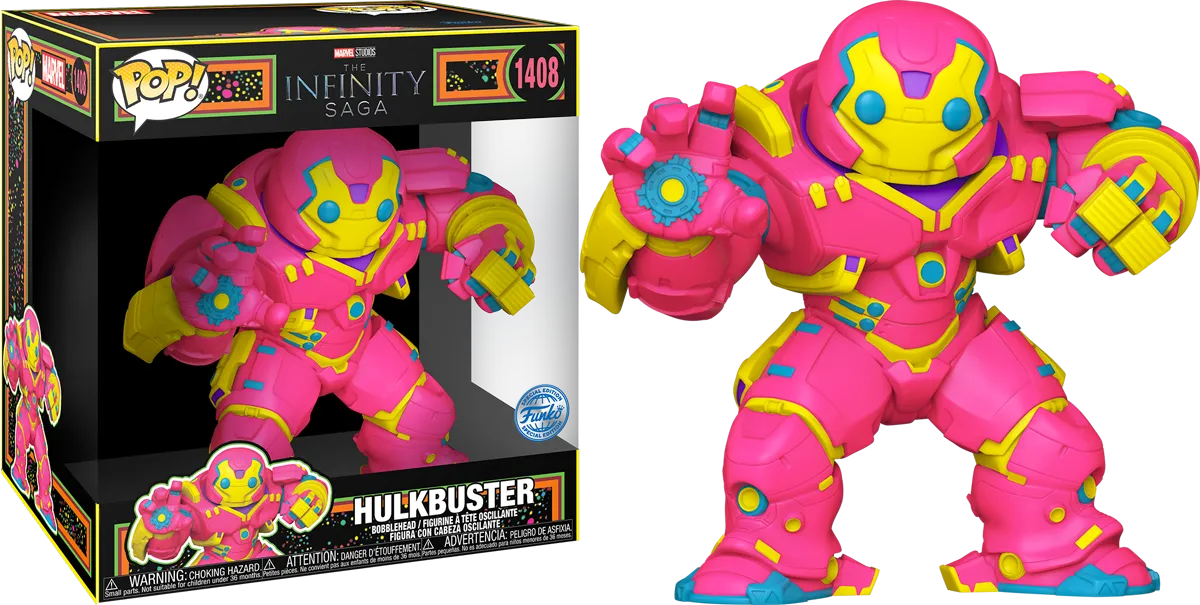 Marvel Comics - Hulkbuster (Infinity Saga) Vinilo Pop! Exclusivo de EE. UU. Black Light de 10" [RS]