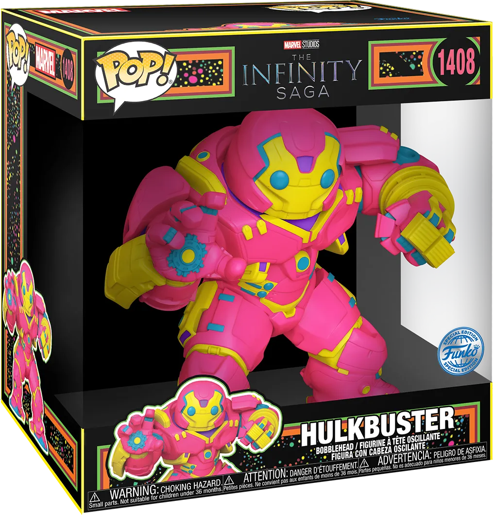 Marvel Comics - Hulkbuster (Infinity Saga) US Exclusive Black Light 10" Pop! Vinyl [RS]