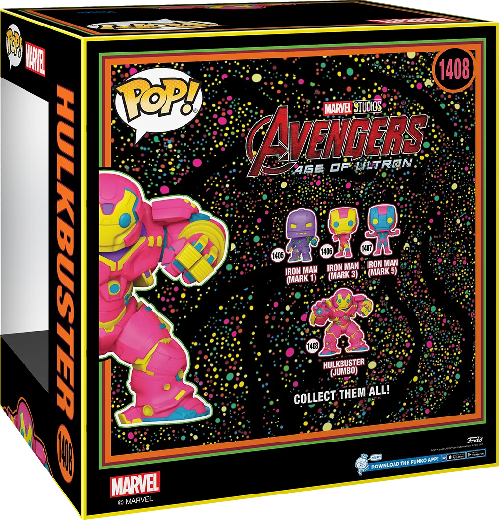 FUN82376 Marvel Comics - Hulkbuster (Infinity Saga) US Exclusive Black Light 10" Pop! Vinyl [RS] - Funko - Titan Pop Culture