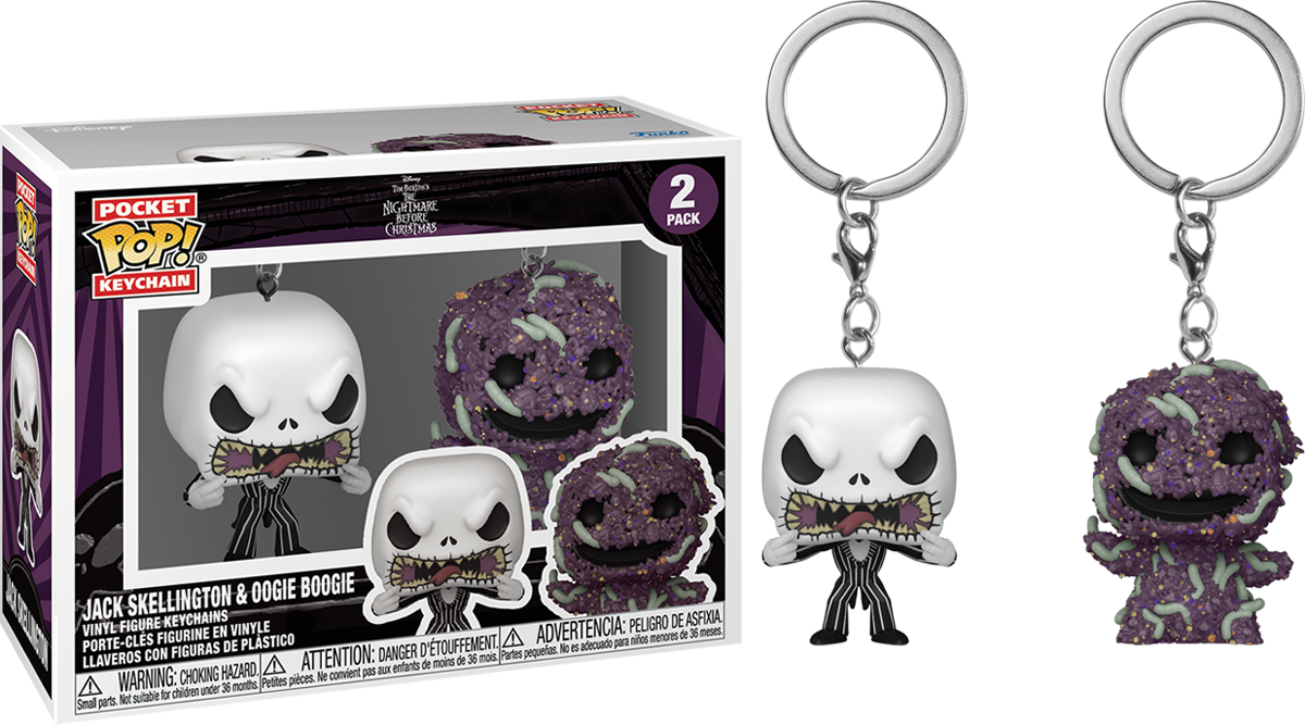 The Nightmare Before Christmas - Jack & Oogie Boogie Pop! Vinyl Keychain [2 Pack]