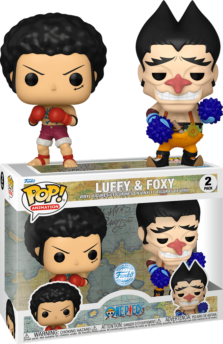 FUN82451 One Piece - Luffy & Foxy US Exclusive Pop! Vinyl 2-Pack [RS] - Funko - Titan Pop Culture