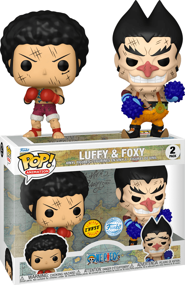 FUN82451 One Piece - Luffy & Foxy US Exclusive Pop! Vinyl 2-Pack [RS] - Funko - Titan Pop Culture