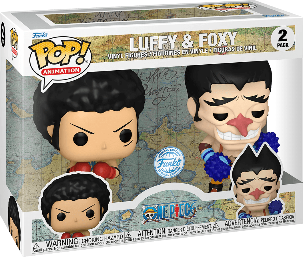 FUN82451 One Piece - Luffy & Foxy US Exclusive Pop! Vinyl 2-Pack [RS] - Funko - Titan Pop Culture