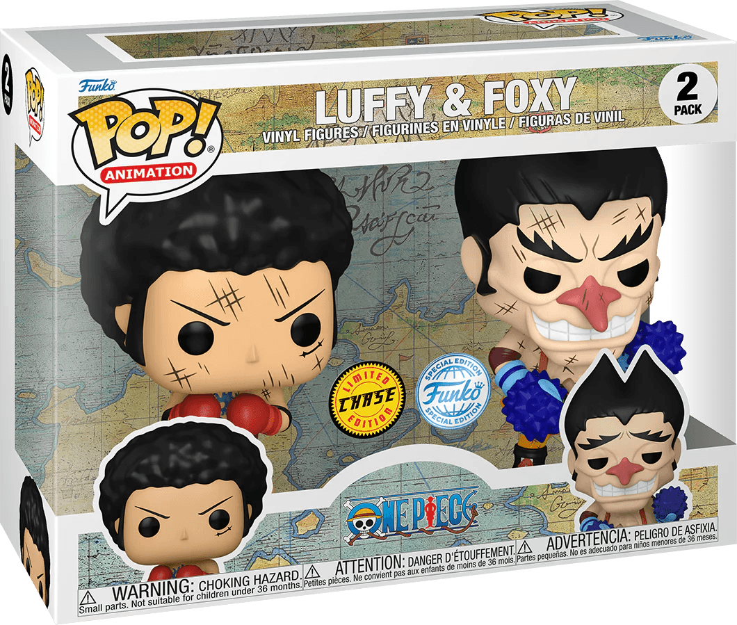 FUN82451 One Piece - Luffy & Foxy US Exclusive Pop! Vinyl 2-Pack [RS] - Funko - Titan Pop Culture