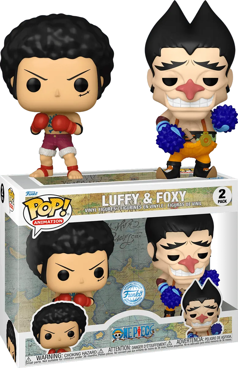 FUN82451 One Piece - Luffy & Foxy US Exclusive Pop! Vinyl 2-Pack [RS] - Funko - Titan Pop Culture