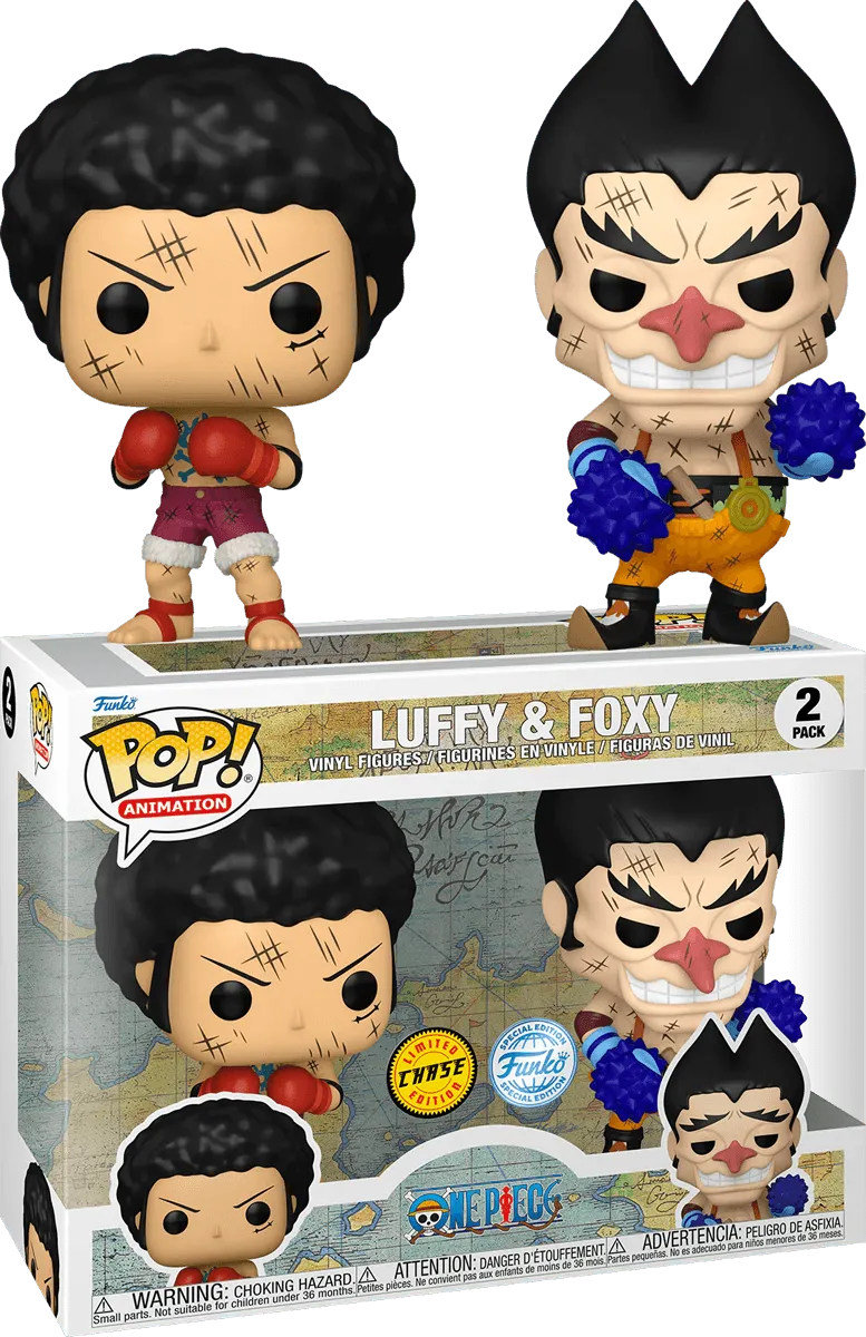 FUN82451 One Piece - Luffy & Foxy US Exclusive Pop! Vinyl 2-Pack [RS] - Funko - Titan Pop Culture