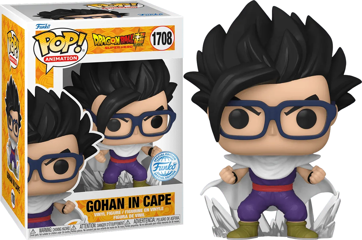 FUN82464 Dragon Ball Super: Super Hero - Gohan in Cape US Exclusive Pop! Vinyl [RS] - Funko - Titan Pop Culture