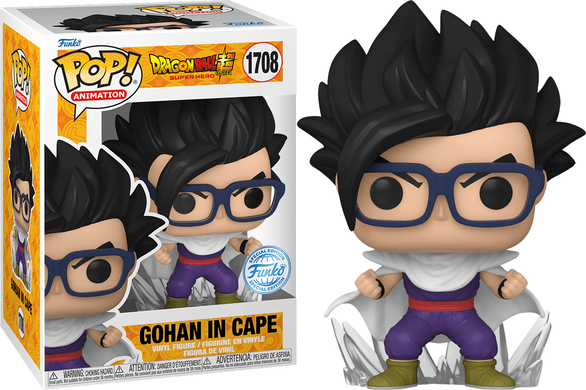 FUN82464 Dragon Ball Super: Super Hero - Gohan in Cape US Exclusive Pop! Vinyl [RS] - Funko - Titan Pop Culture