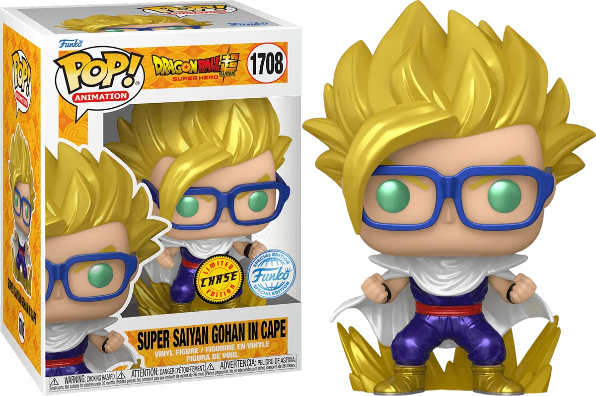 FUN82464 Dragon Ball Super: Super Hero - Gohan in Cape US Exclusive Pop! Vinyl [RS] - Funko - Titan Pop Culture