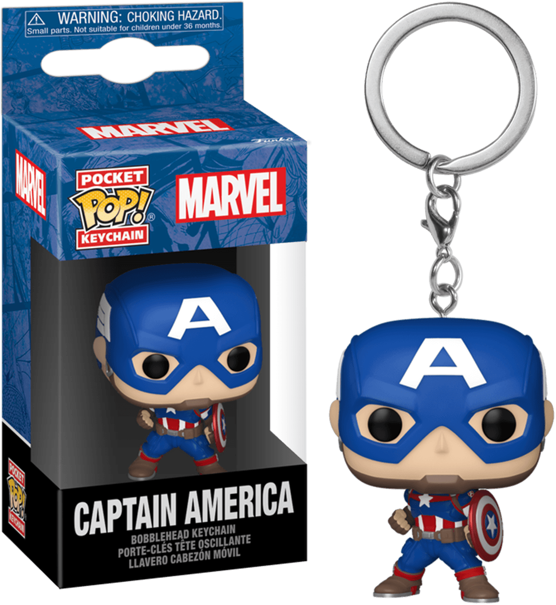 FUN82492 Marvel Comics - Captain America New Classics Pop! Keychain - Funko - Titan Pop Culture