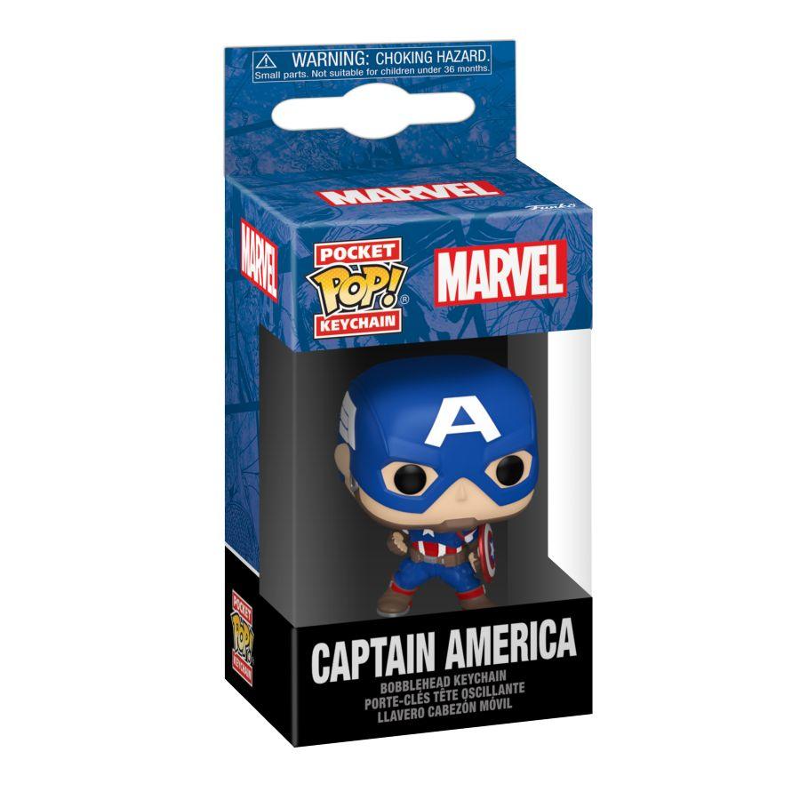 FUN82492 Marvel Comics - Captain America New Classics Pop! Keychain - Funko - Titan Pop Culture