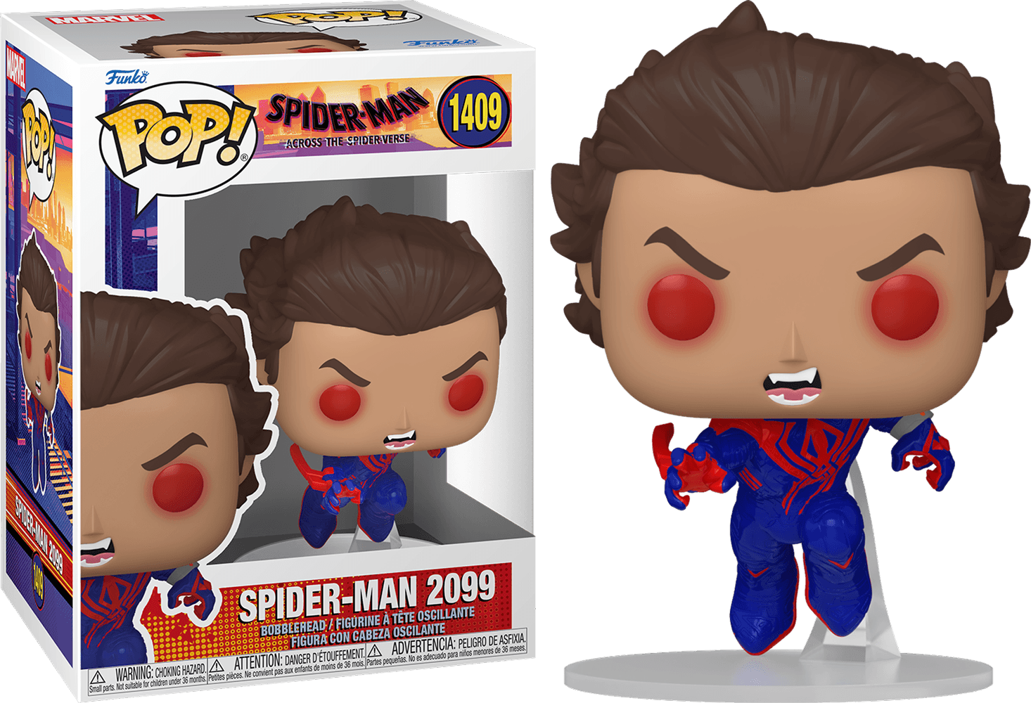 FUN82647 Spider-Man: Across the Spider-Verse - Spiderman 2099 (Unmasked) Pop! Vinyl - Funko - Titan Pop Culture