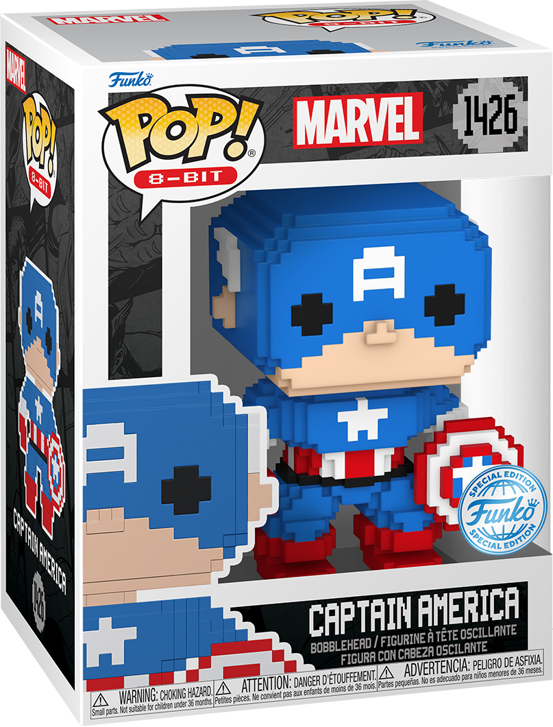 FUN82700 Marvel: 8-Bit - Captain America 8-Bit Pop! [RS] - Funko - Titan Pop Culture